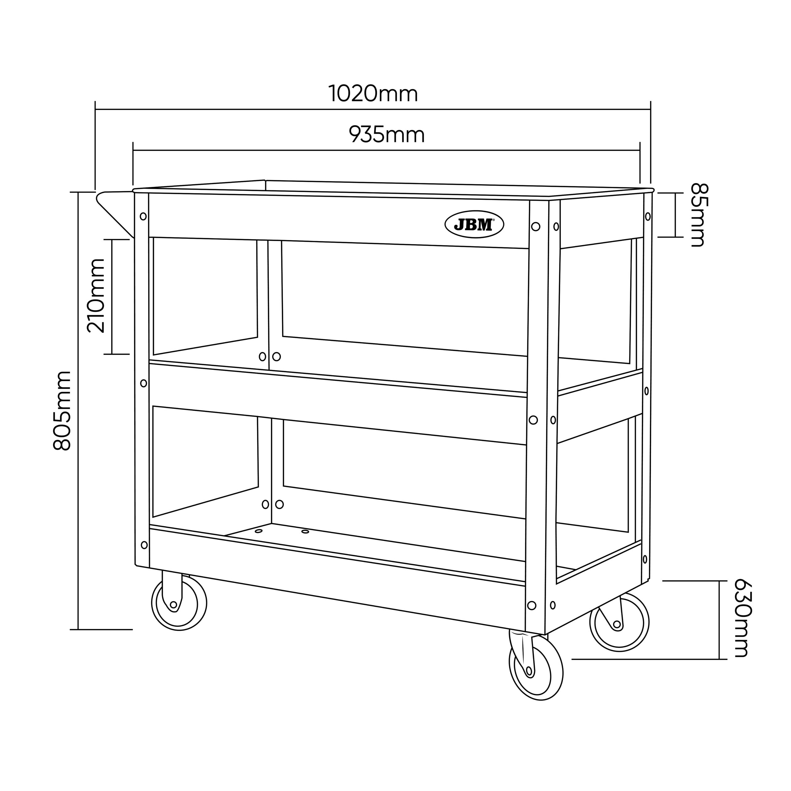 CARRELLO CON 3 RIPIANI MAXI - immagine 5