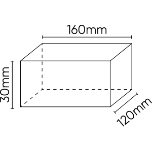 TAMPONE IN GOMMA PER PONTE SOLLEVATORE 160X120X30MM