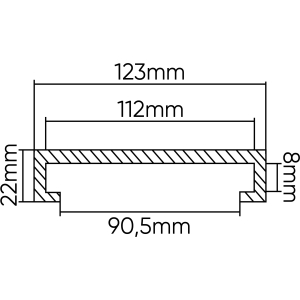 TAMPONE IN GOMMA PER PONTE SOLLEVATORE ROTARY 123MM