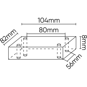 TAMPONE IN GOMMA PER PONTE SOLLEVATORE ROTARY 104X82MM