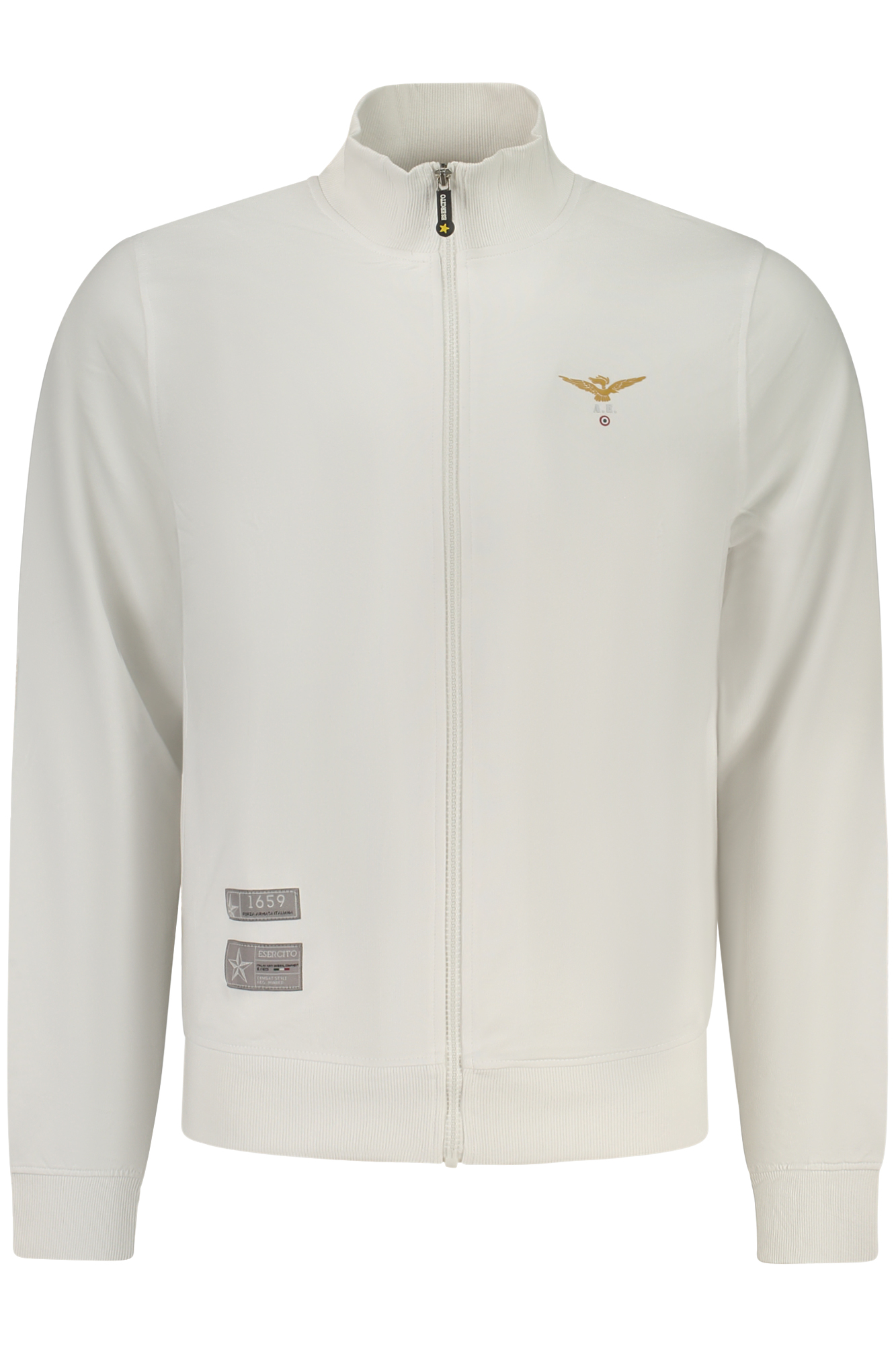ACCADEMIA MILITARE FELPA CON ZIP UOMO - Bianco