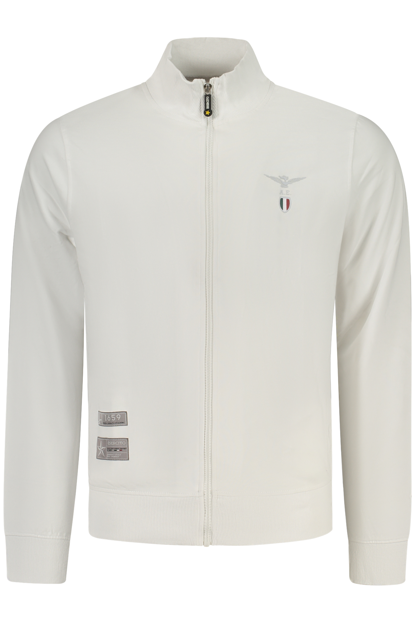 ACCADEMIA MILITARE FELPA CON ZIP UOMO - Bianco