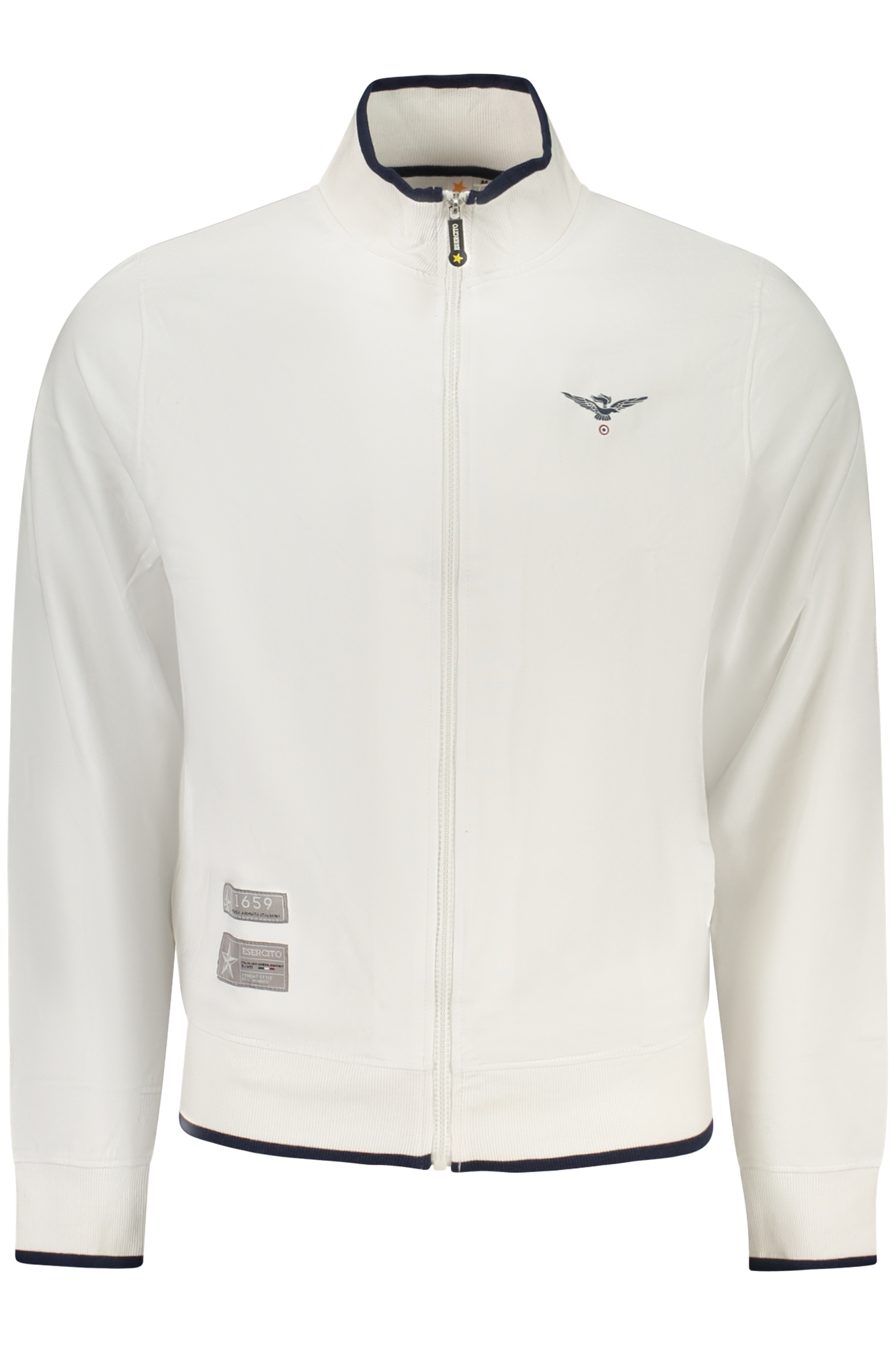 ACCADEMIA MILITARE FELPA CON ZIP UOMO - Bianco