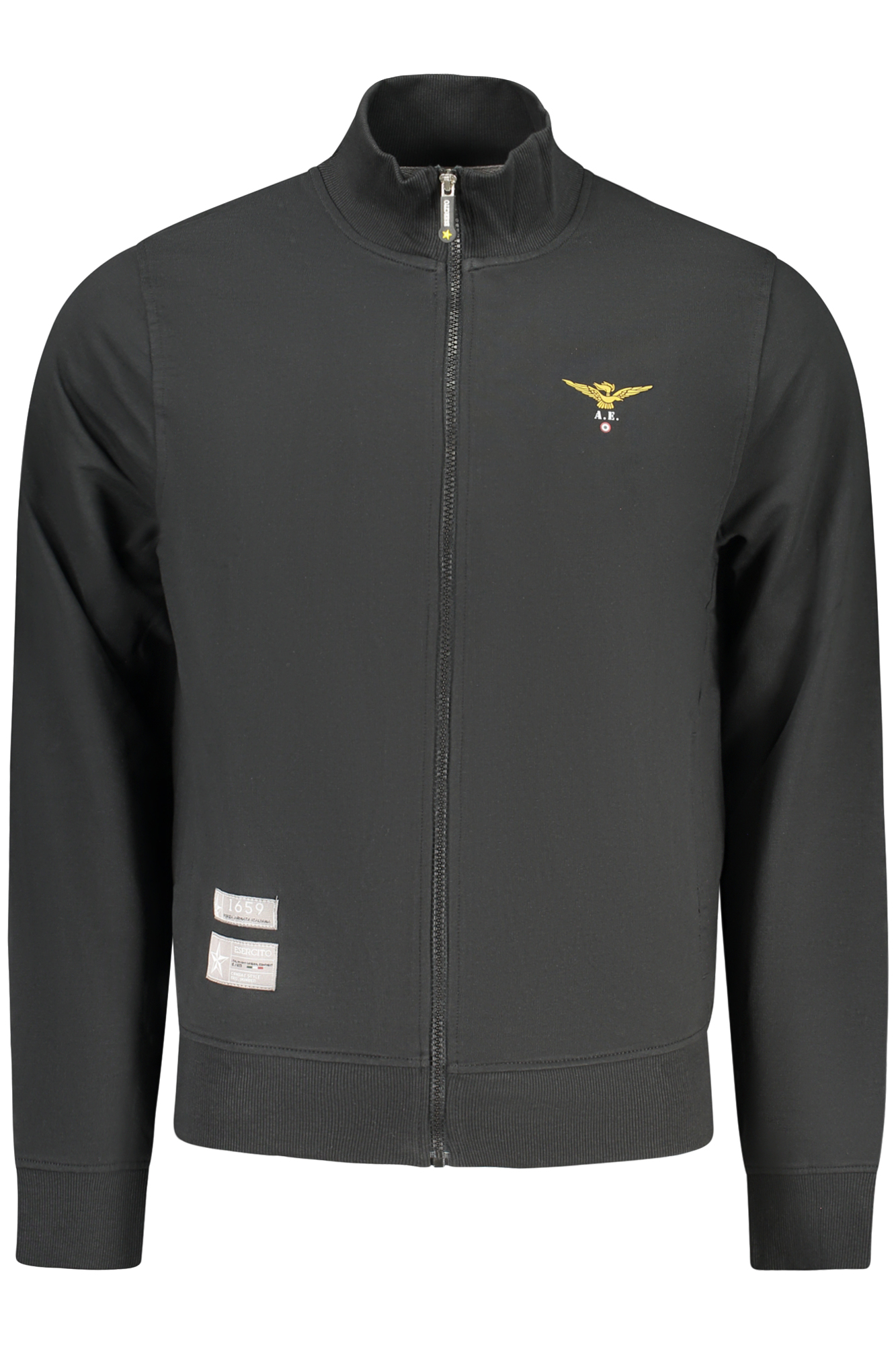 ACCADEMIA MILITARE FELPA CON ZIP UOMO - Nero