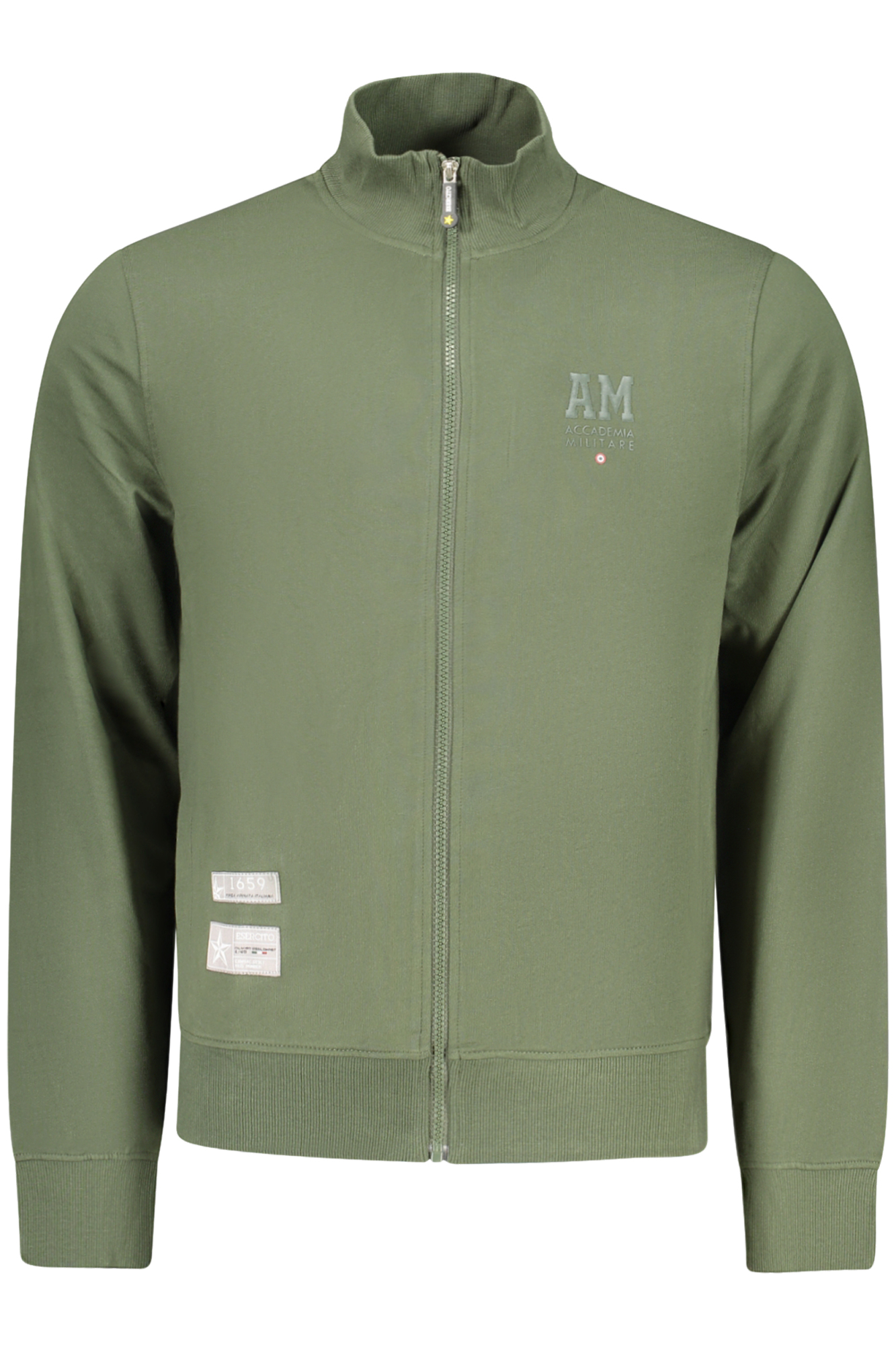 ACCADEMIA MILITARE FELPA CON ZIP UOMO - Verde
