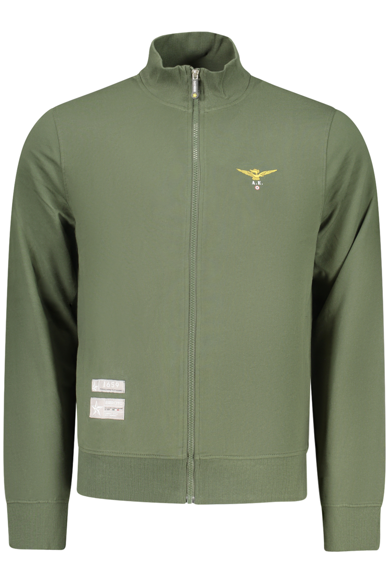 ACCADEMIA MILITARE FELPA CON ZIP UOMO - Verde