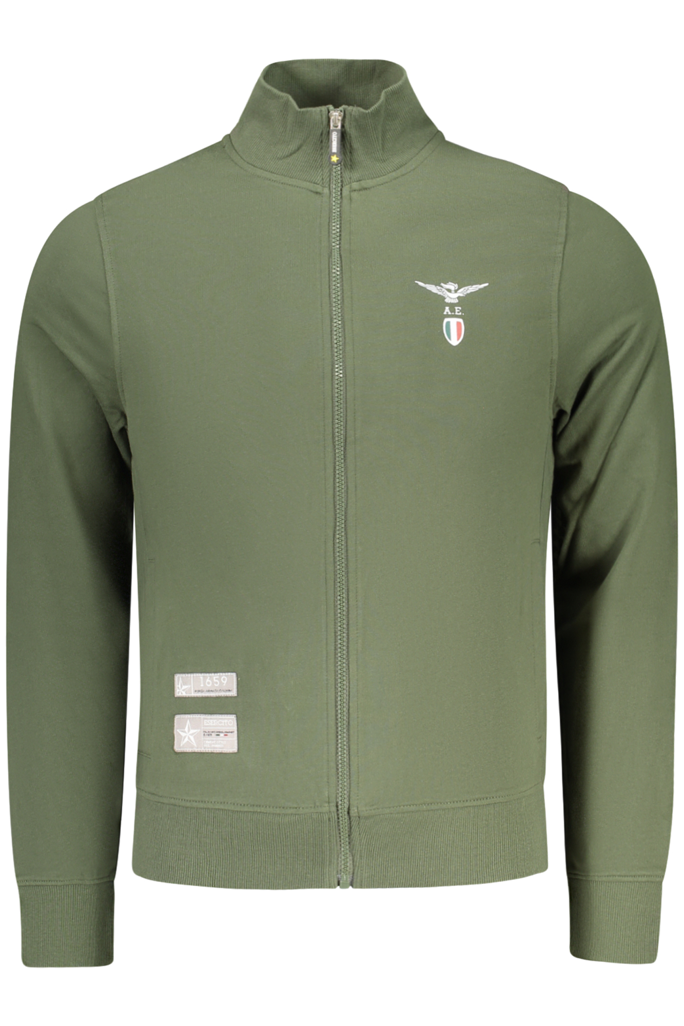 ACCADEMIA MILITARE FELPA CON ZIP UOMO - Verde