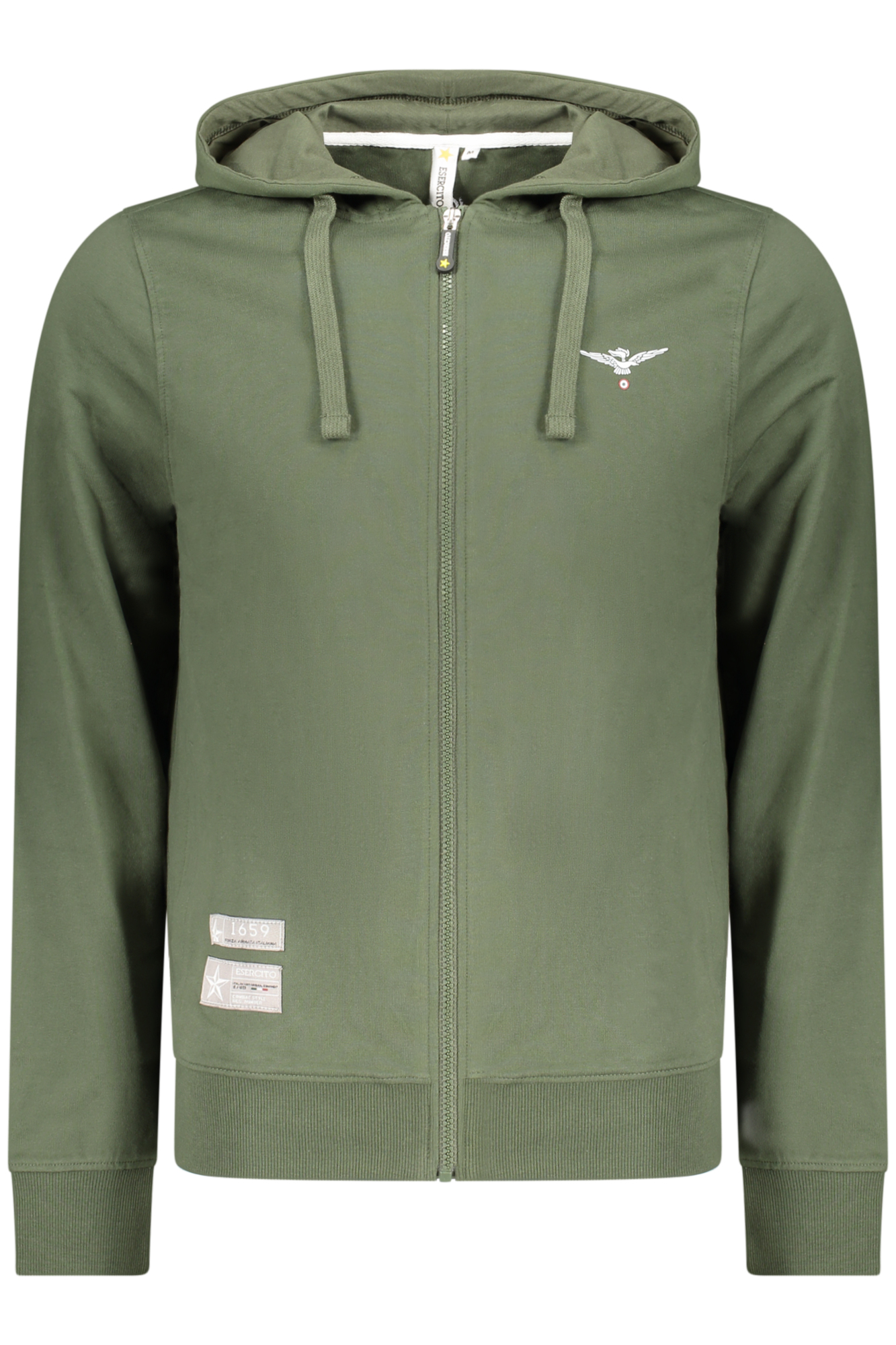 ACCADEMIA MILITARE FELPA CON ZIP UOMO - Verde