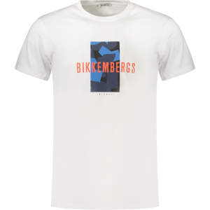 BIKKEMBERGS T-SHIRT MANICHE CORTE UOMO - Bianco