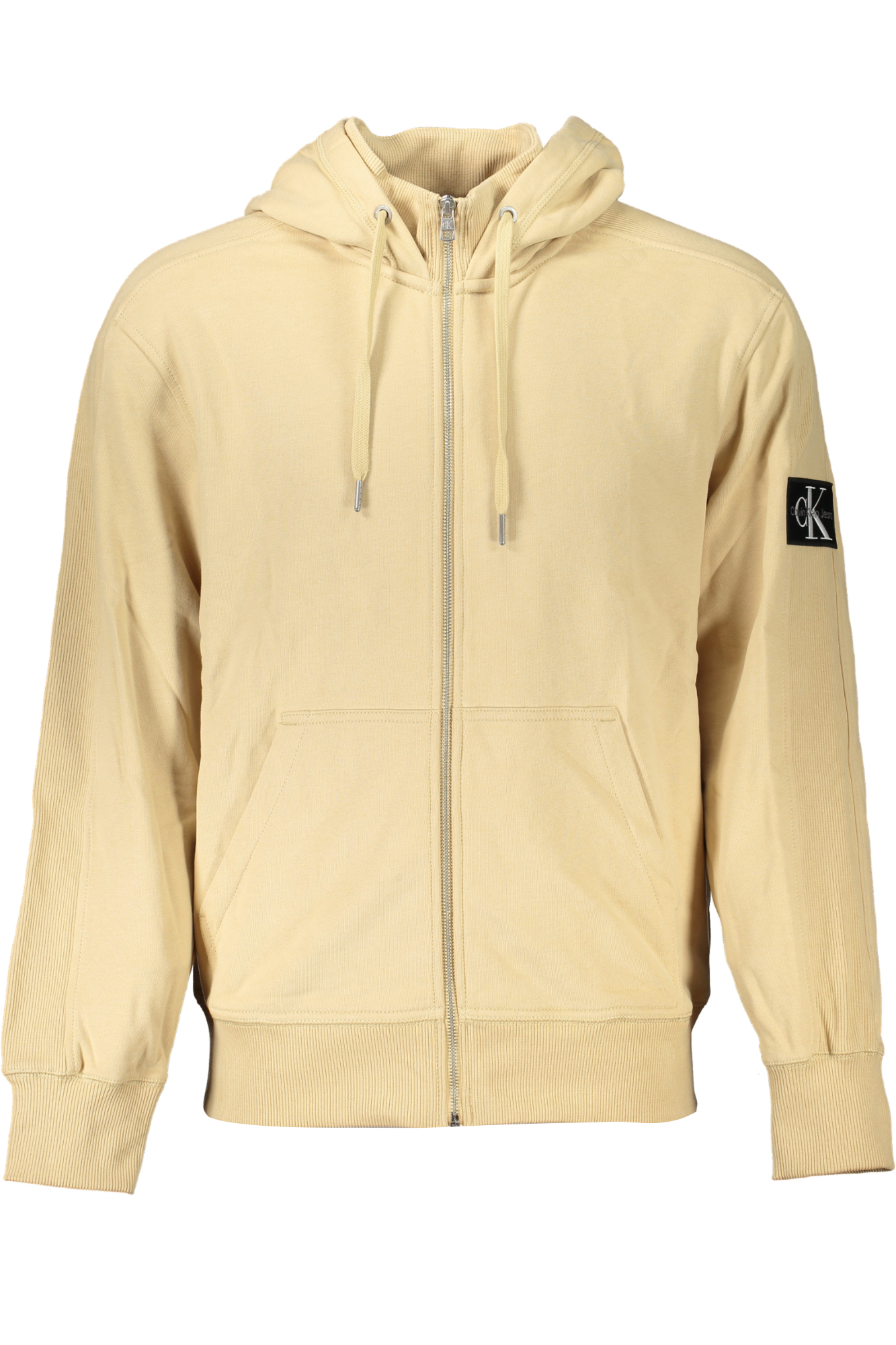 CALVIN KLEIN FELPA CON ZIP UOMO - Beige