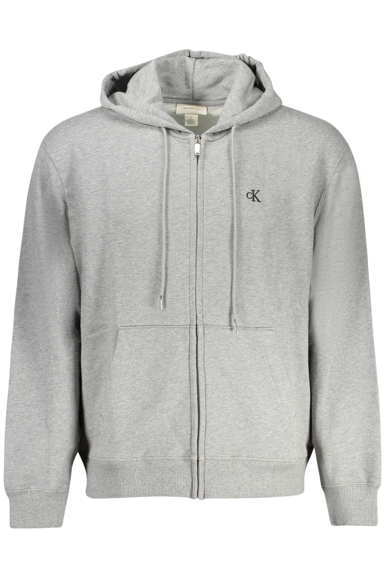 CALVIN KLEIN FELPA CON ZIP UOMO - Grigio