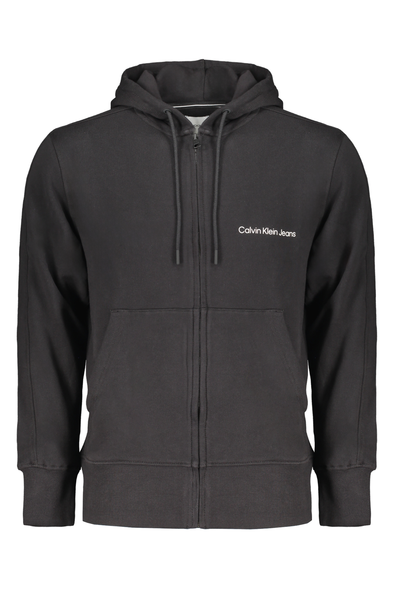CALVIN KLEIN FELPA CON ZIP UOMO - Nero