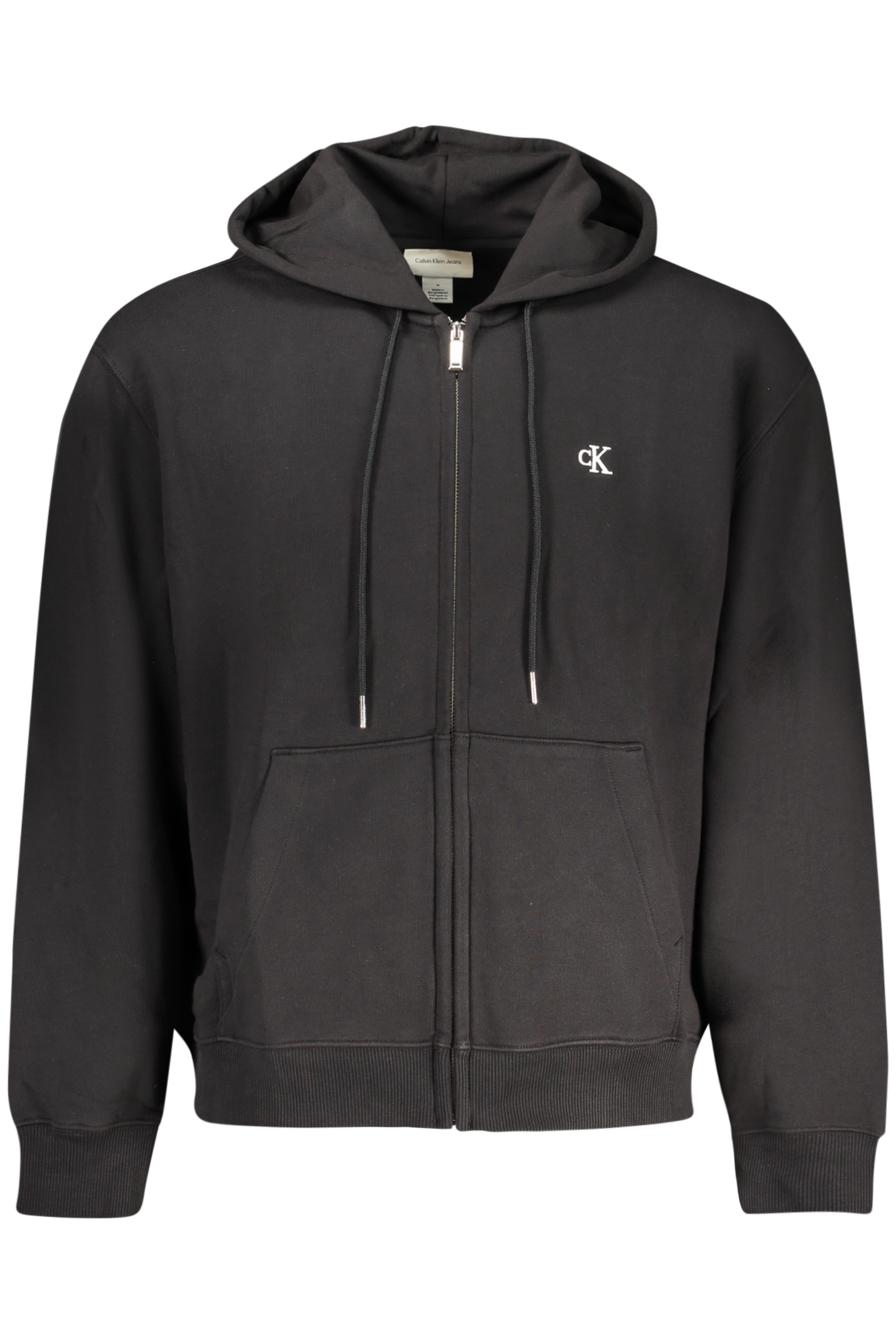 CALVIN KLEIN FELPA CON ZIP UOMO - Nero
