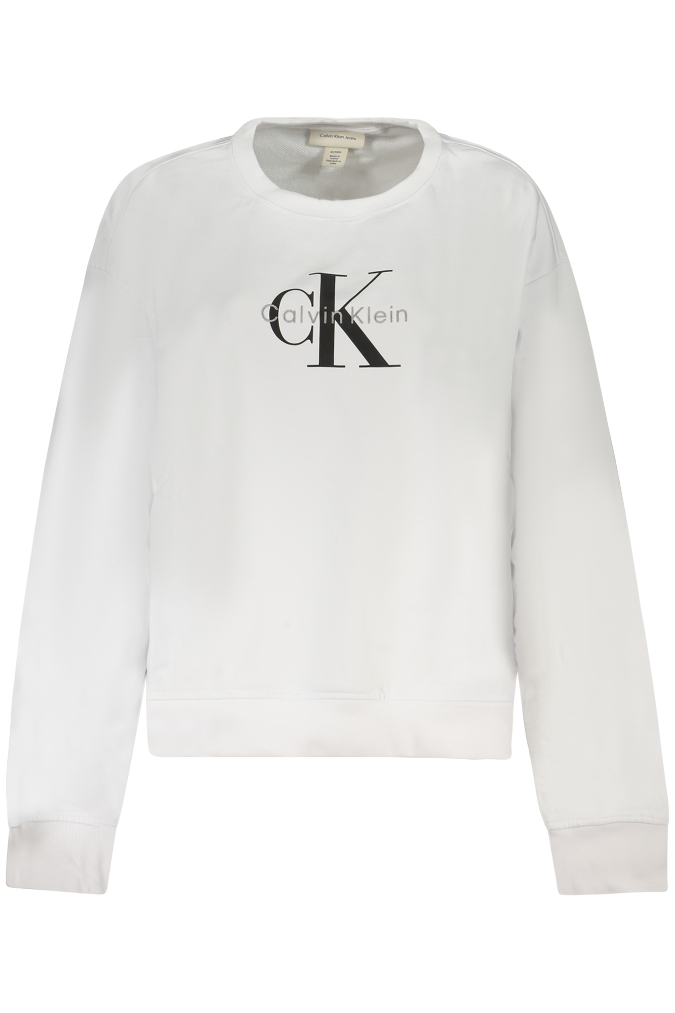 CALVIN KLEIN FELPA SENZA ZIP DONNA - Bianco