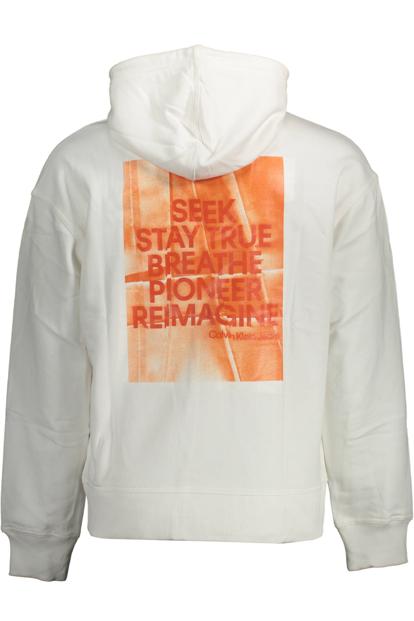 CALVIN KLEIN FELPA SENZA ZIP UOMO - Bianco - immagine 2