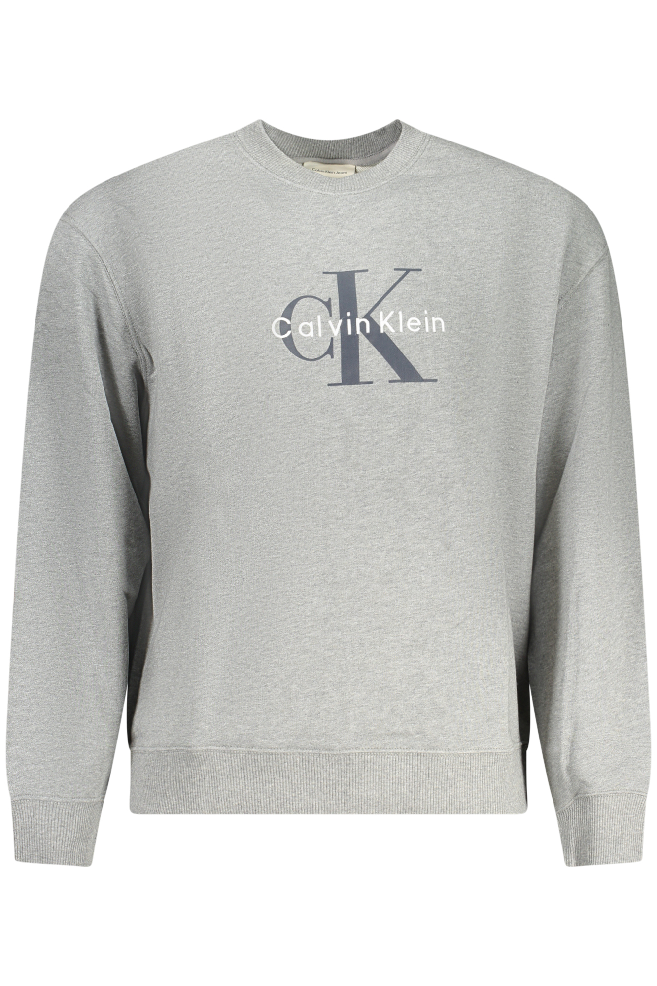 CALVIN KLEIN FELPA SENZA ZIP UOMO - Grigio