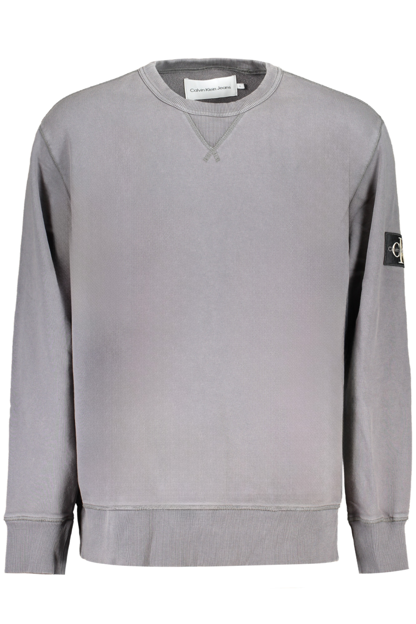 CALVIN KLEIN FELPA SENZA ZIP UOMO - Grigio