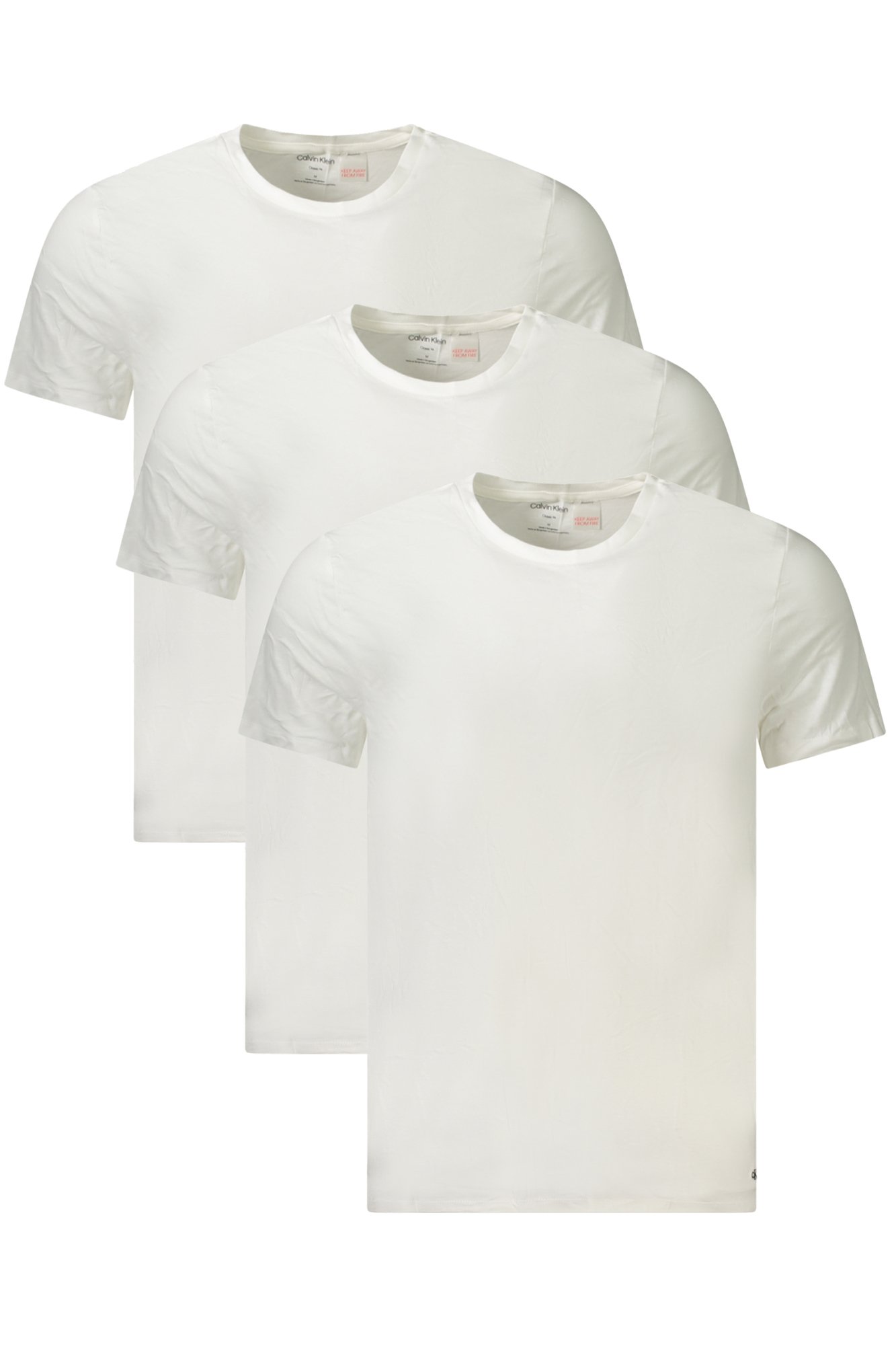 CALVIN KLEIN T-SHIRT MANICHE CORTE UOMO - Bianco
