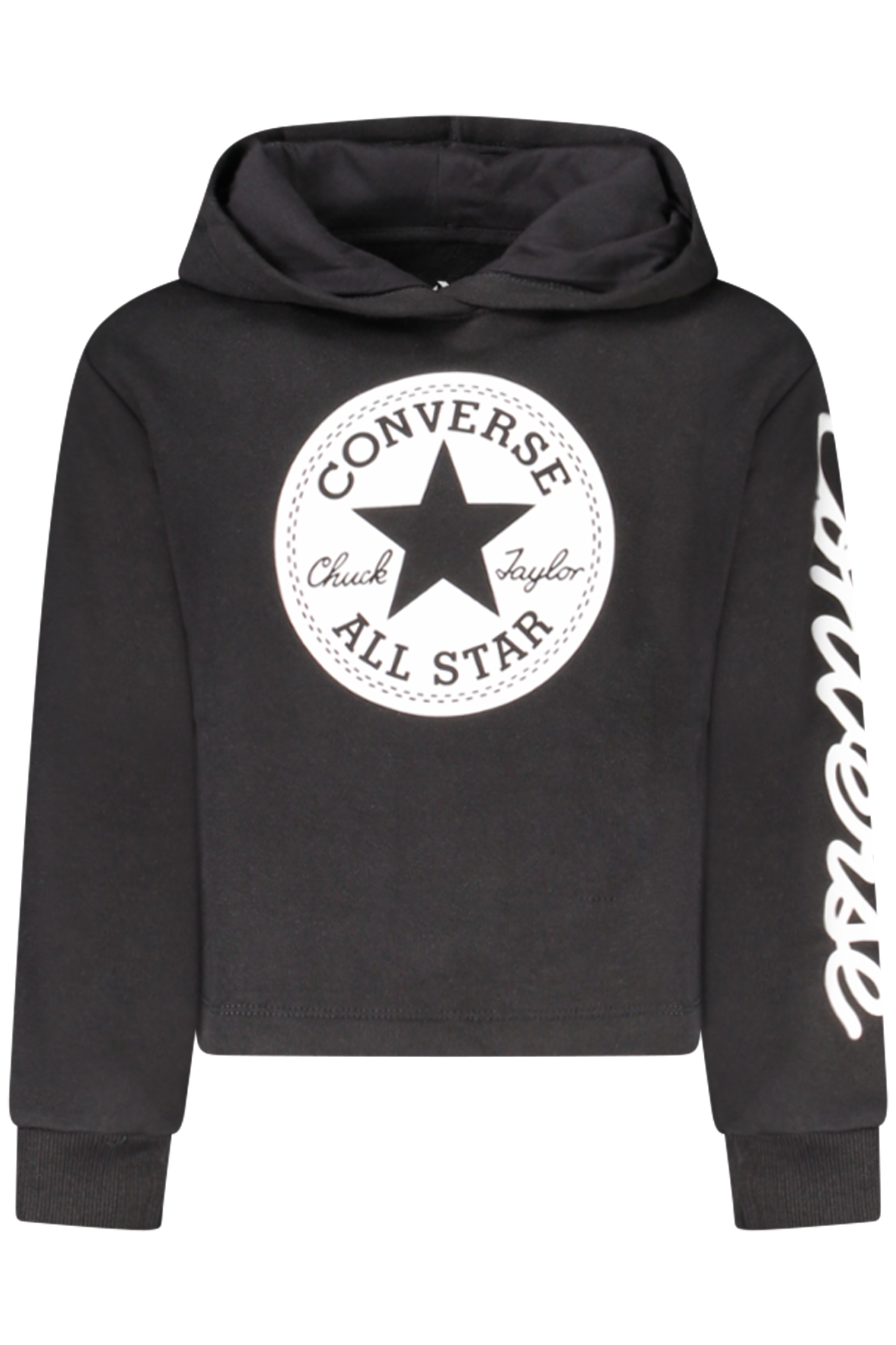 CONVERSE FELPA SENZA ZIP BAMBINA - Nero