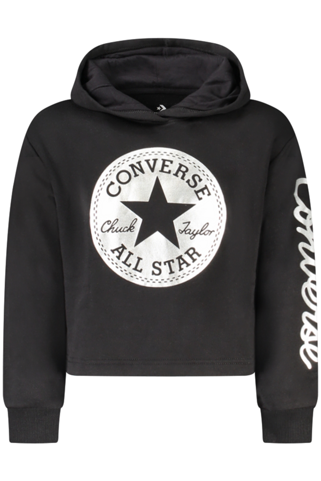 CONVERSE FELPA SENZA ZIP BAMBINA - Nero
