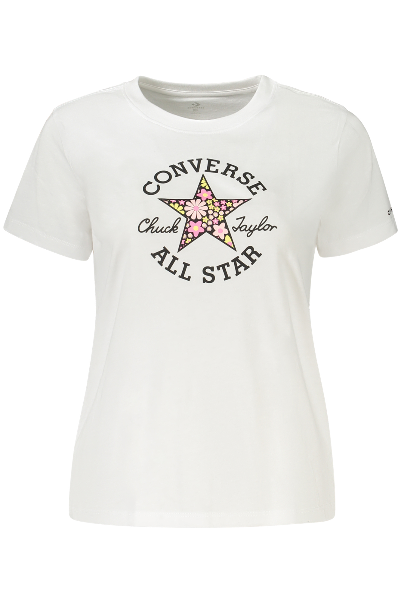 CONVERSE T-SHIRT MANICHE CORTE BAMBINA - Bianco