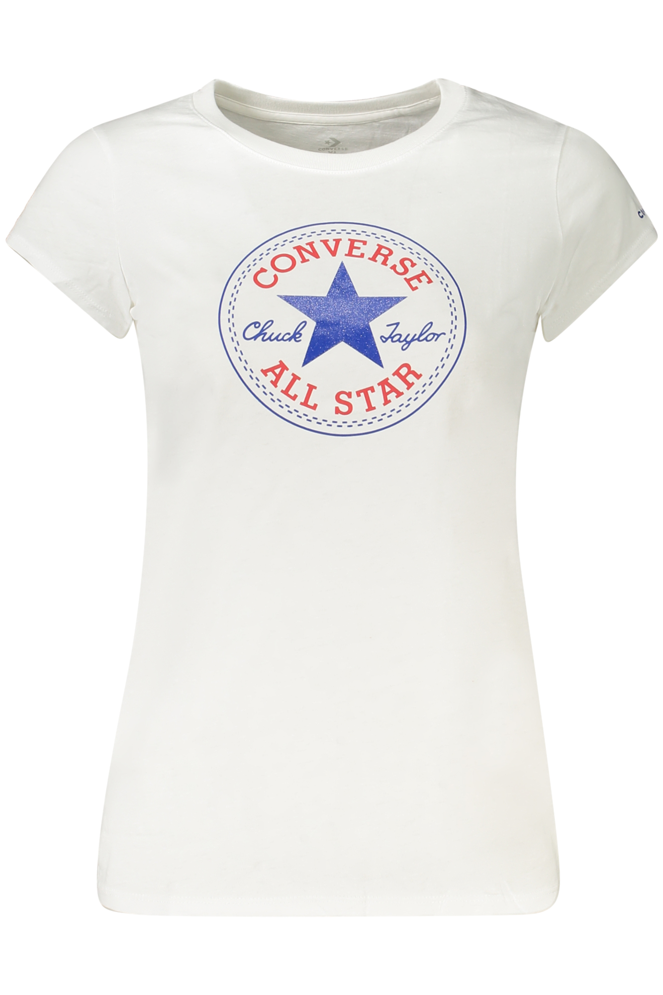 CONVERSE T-SHIRT MANICHE CORTE BAMBINA - Bianco