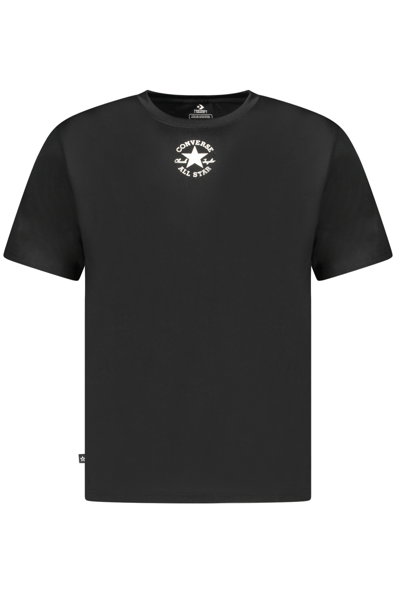 CONVERSE T-SHIRT MANICHE CORTE BAMBINO - Nero