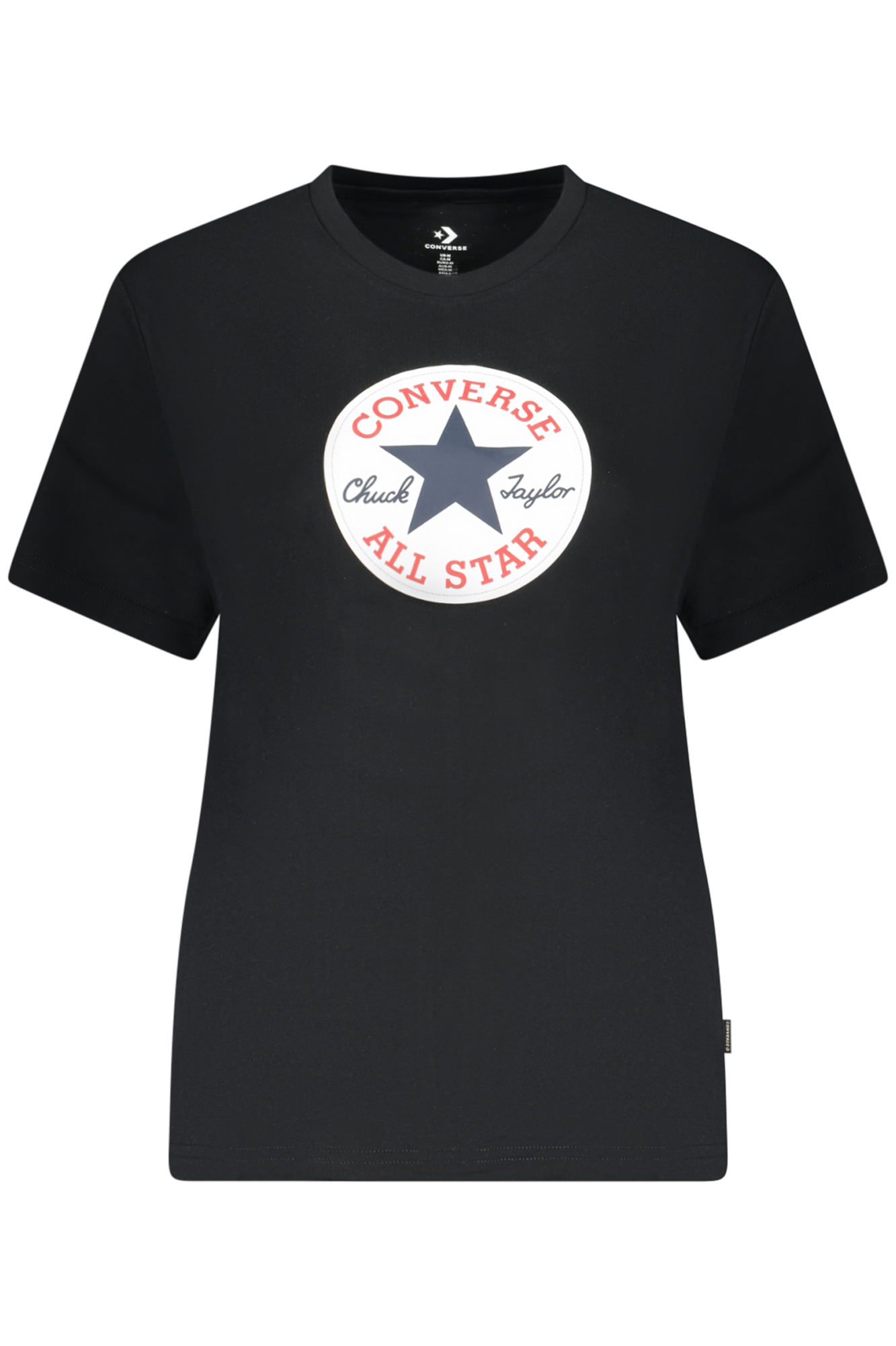 CONVERSE T-SHIRT MANICHE CORTE DONNA - Nero