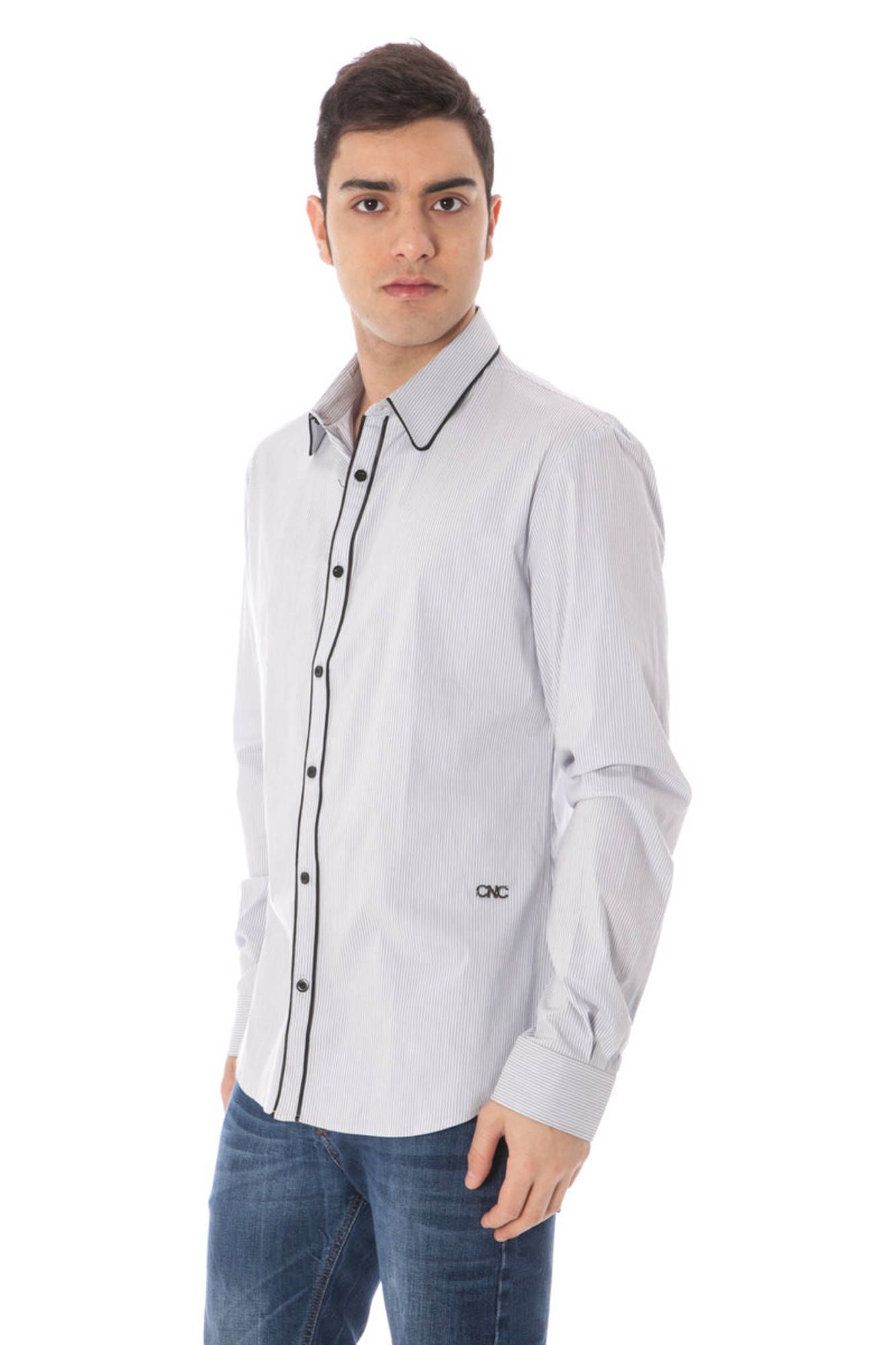 COSTUME NATIONAL CAMICIA MANICHE LUNGHE UOMO - Azzurro - immagine 3