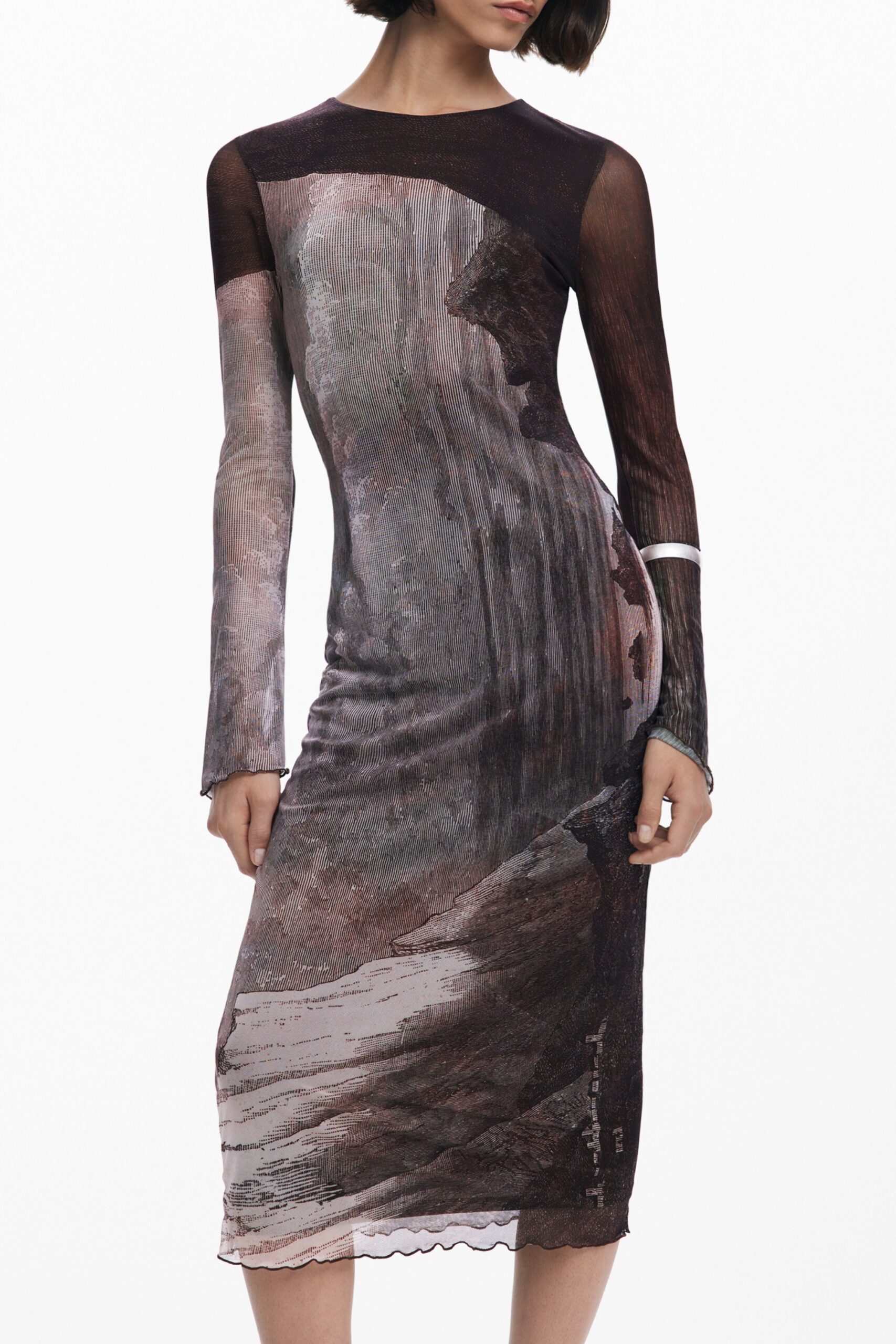 DESIGUAL ABITO LUNGO DONNA - Marrone