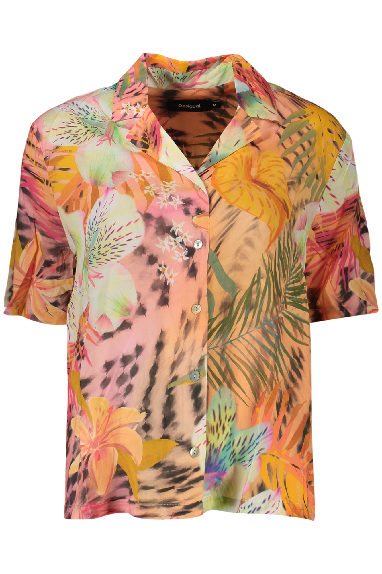 DESIGUAL CAMICIA MANICHE CORTE DONNA - Arancione