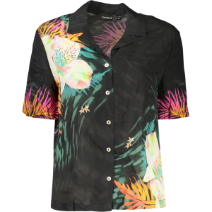DESIGUAL CAMICIA MANICHE CORTE DONNA - Nero