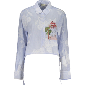 DESIGUAL CAMICIA MANICHE LUNGHE DONNA - Azzurro