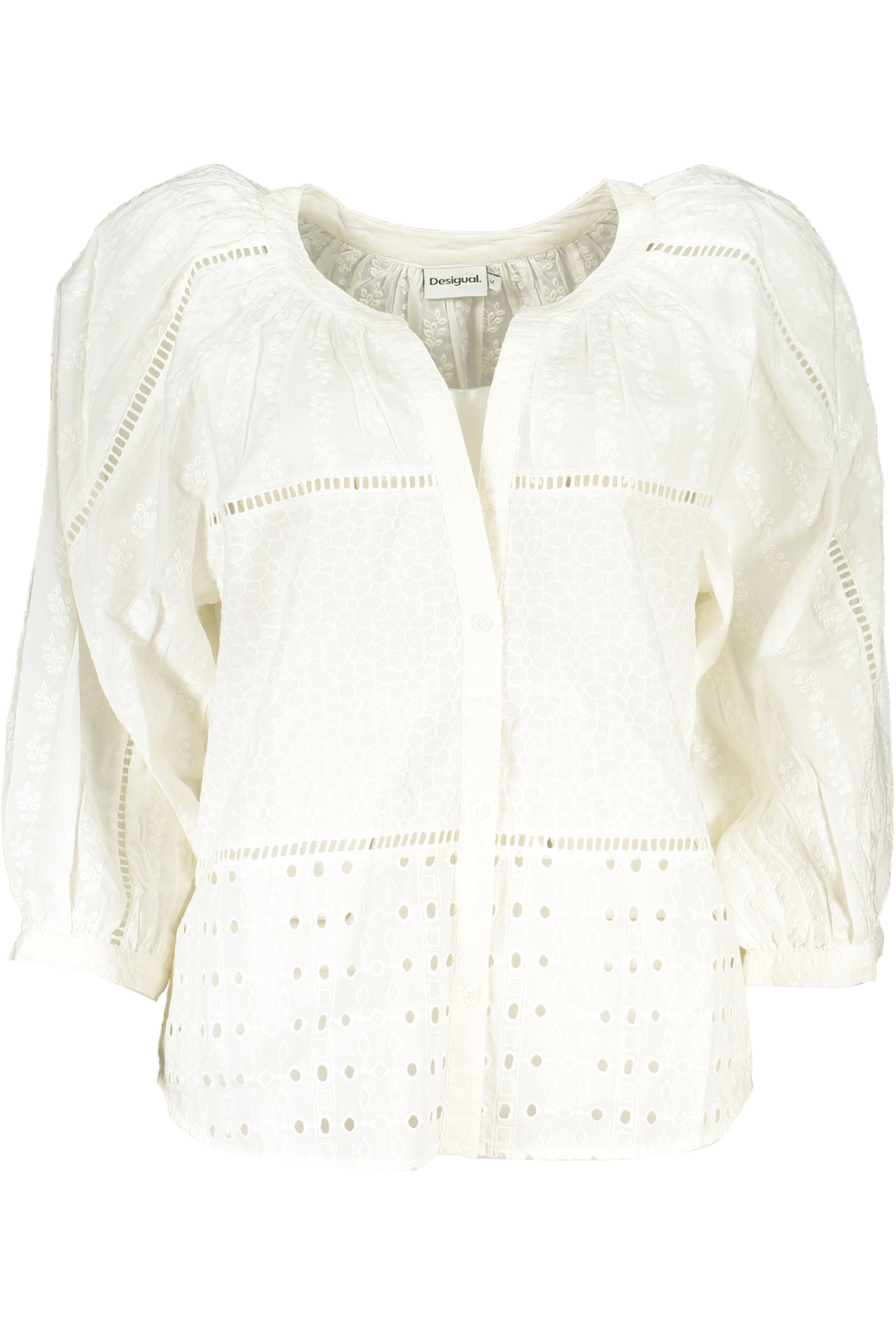 DESIGUAL CAMICIA MANICHE LUNGHE DONNA - Bianco