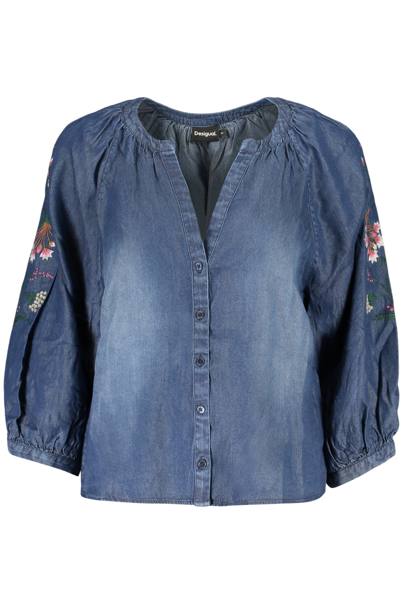 DESIGUAL CAMICIA MANICHE LUNGHE DONNA - Blu