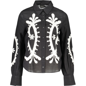 DESIGUAL CAMICIA MANICHE LUNGHE DONNA - Nero