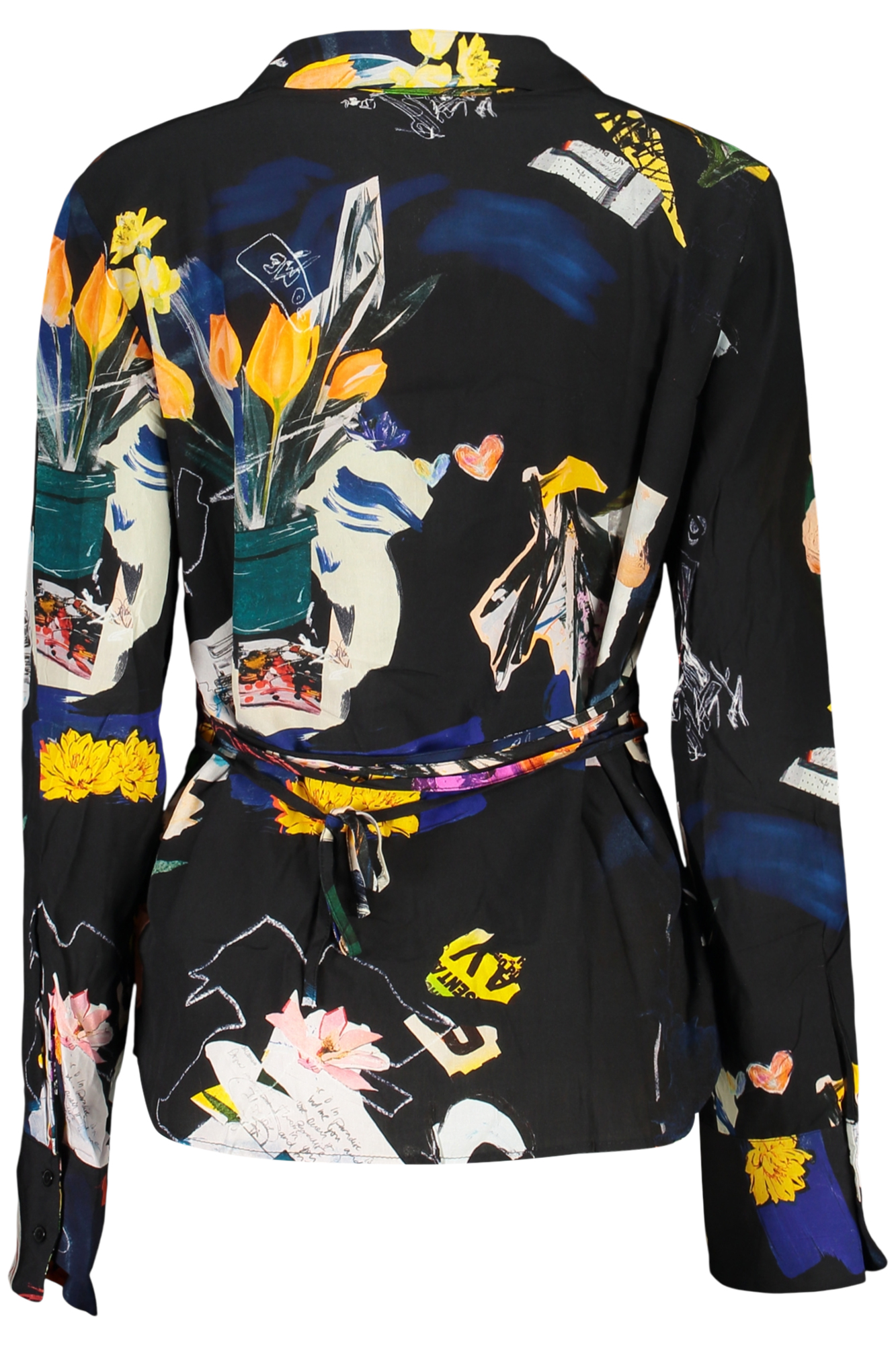 DESIGUAL CAMICIA MANICHE LUNGHE DONNA - Nero - immagine 3