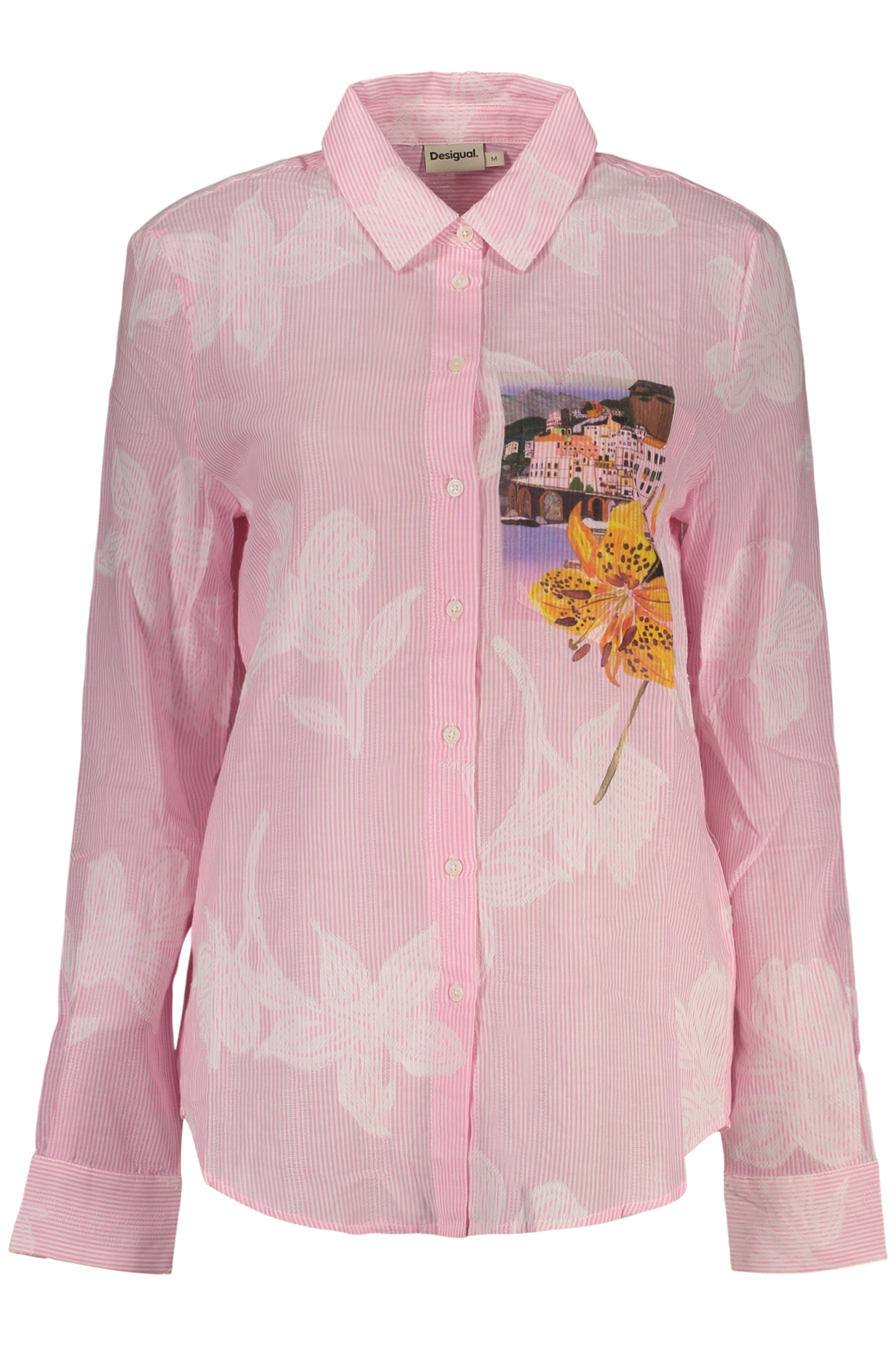DESIGUAL CAMICIA MANICHE LUNGHE DONNA - Rosa