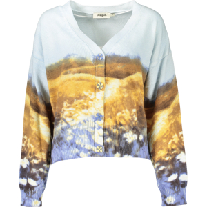 DESIGUAL CARDIGAN DONNA - Azzurro