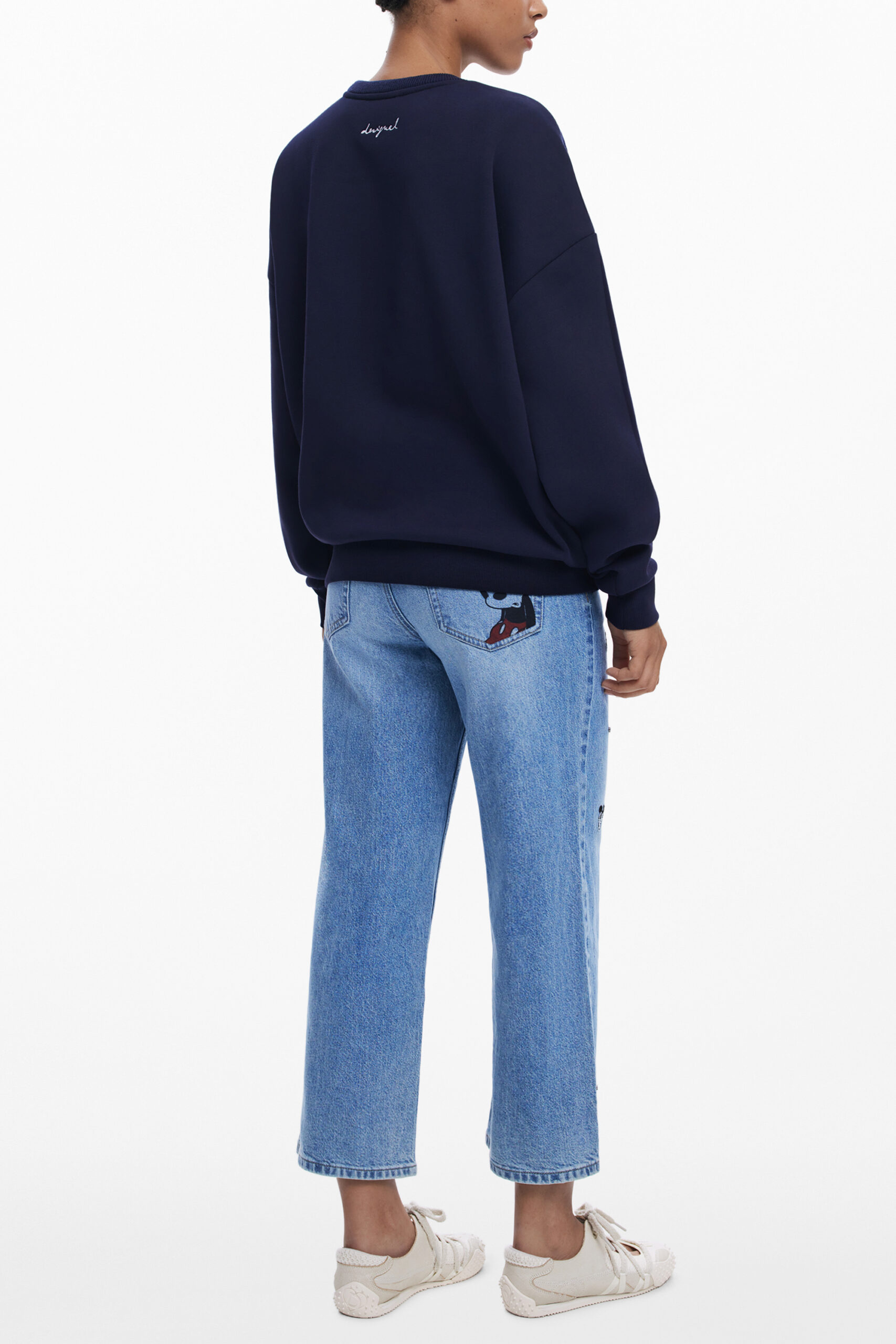 DESIGUAL FELPA SENZA ZIP DONNA - Blu - immagine 2