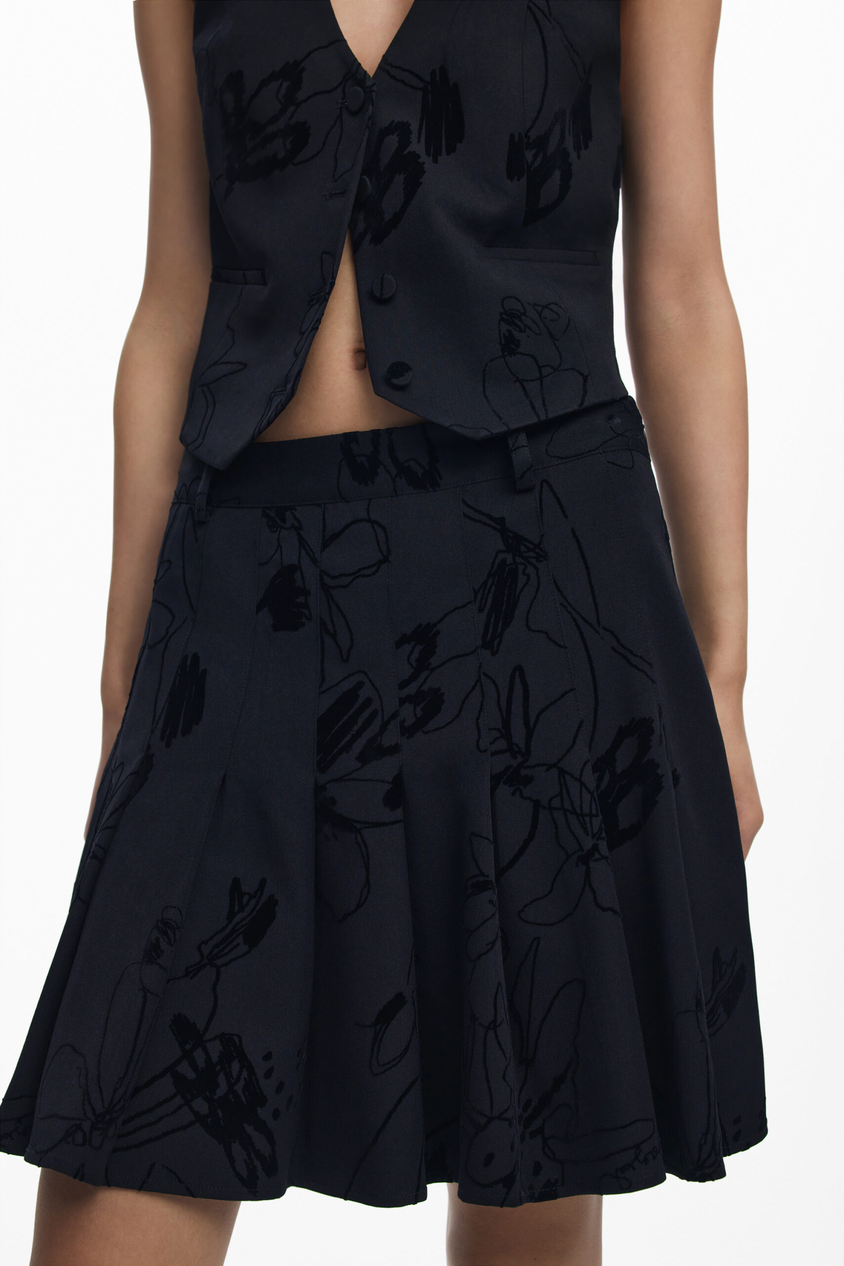 DESIGUAL GONNA CORTA DONNA - Nero - immagine 3