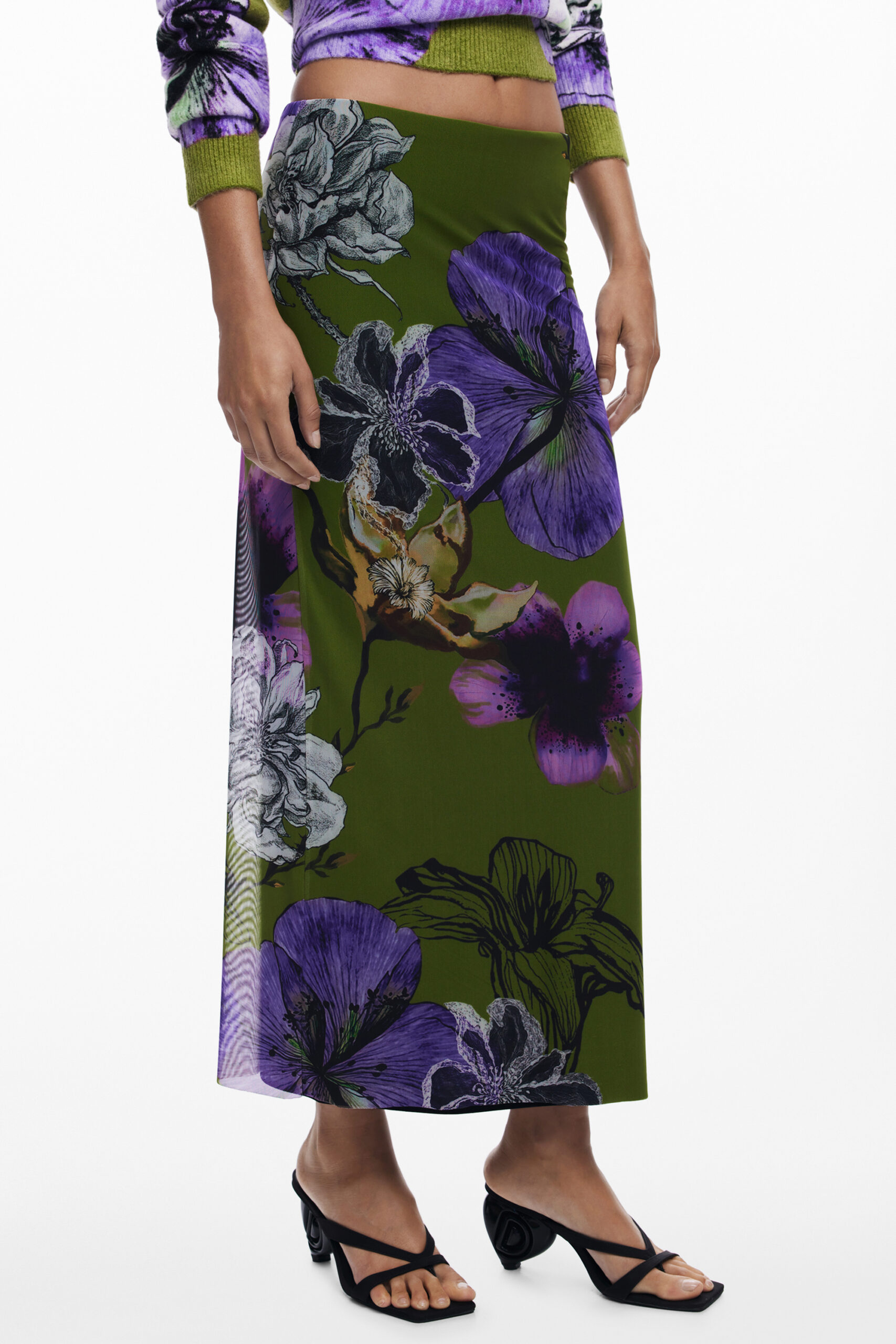 DESIGUAL GONNA LUNGA DONNA - Verde