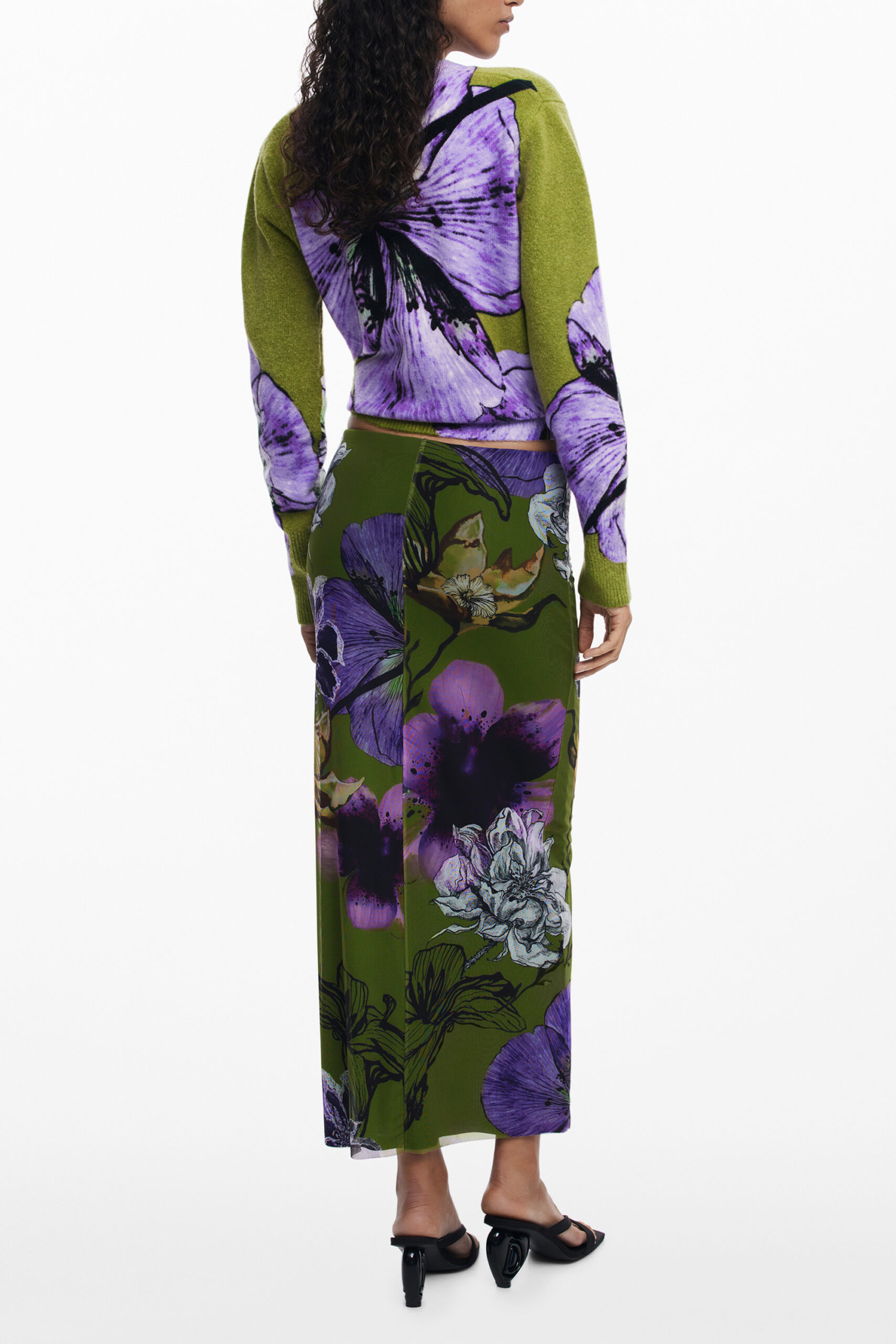 DESIGUAL GONNA LUNGA DONNA - Verde - immagine 2