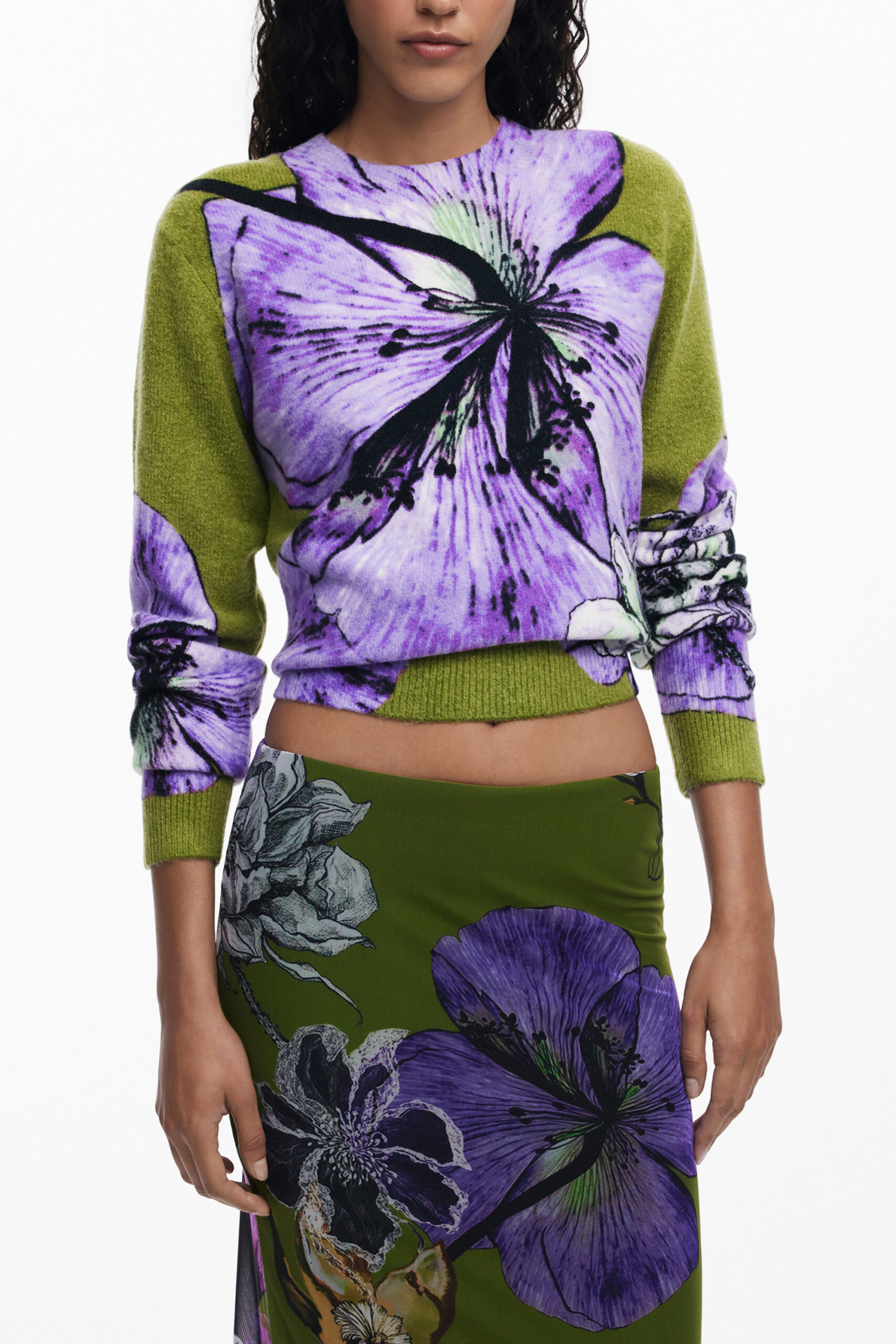 DESIGUAL GONNA LUNGA DONNA - Verde - immagine 3