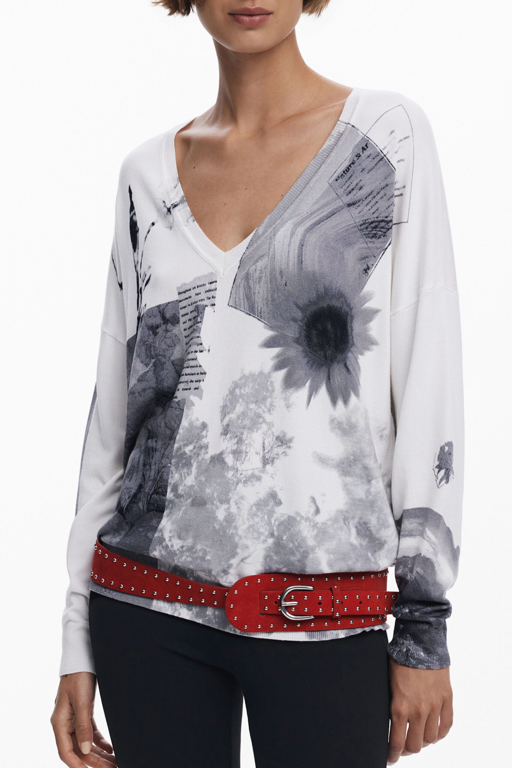 DESIGUAL MAGLIA DONNA - Bianco