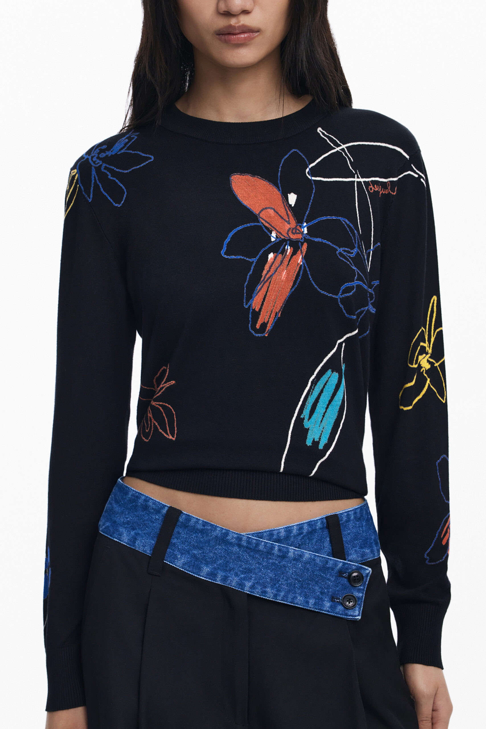 DESIGUAL MAGLIA DONNA - Nero
