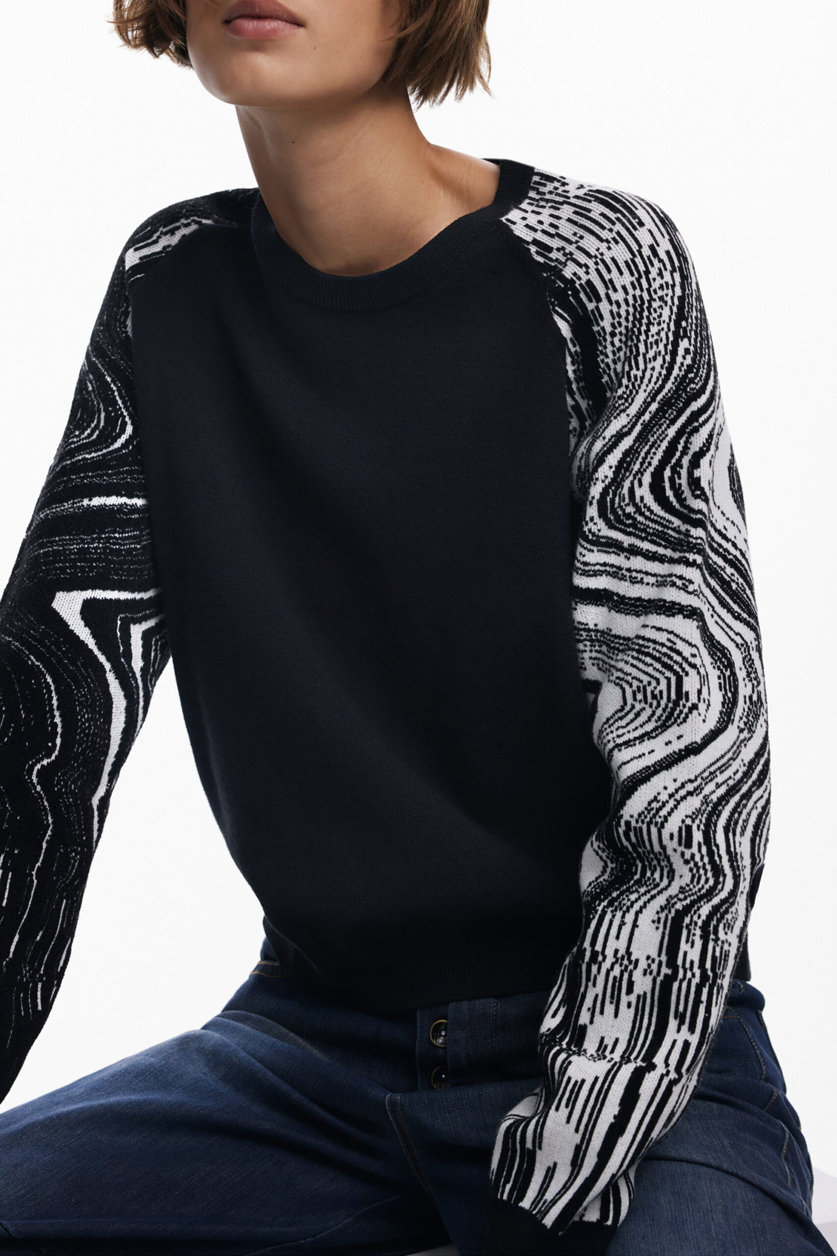 DESIGUAL MAGLIA DONNA - Nero - immagine 3