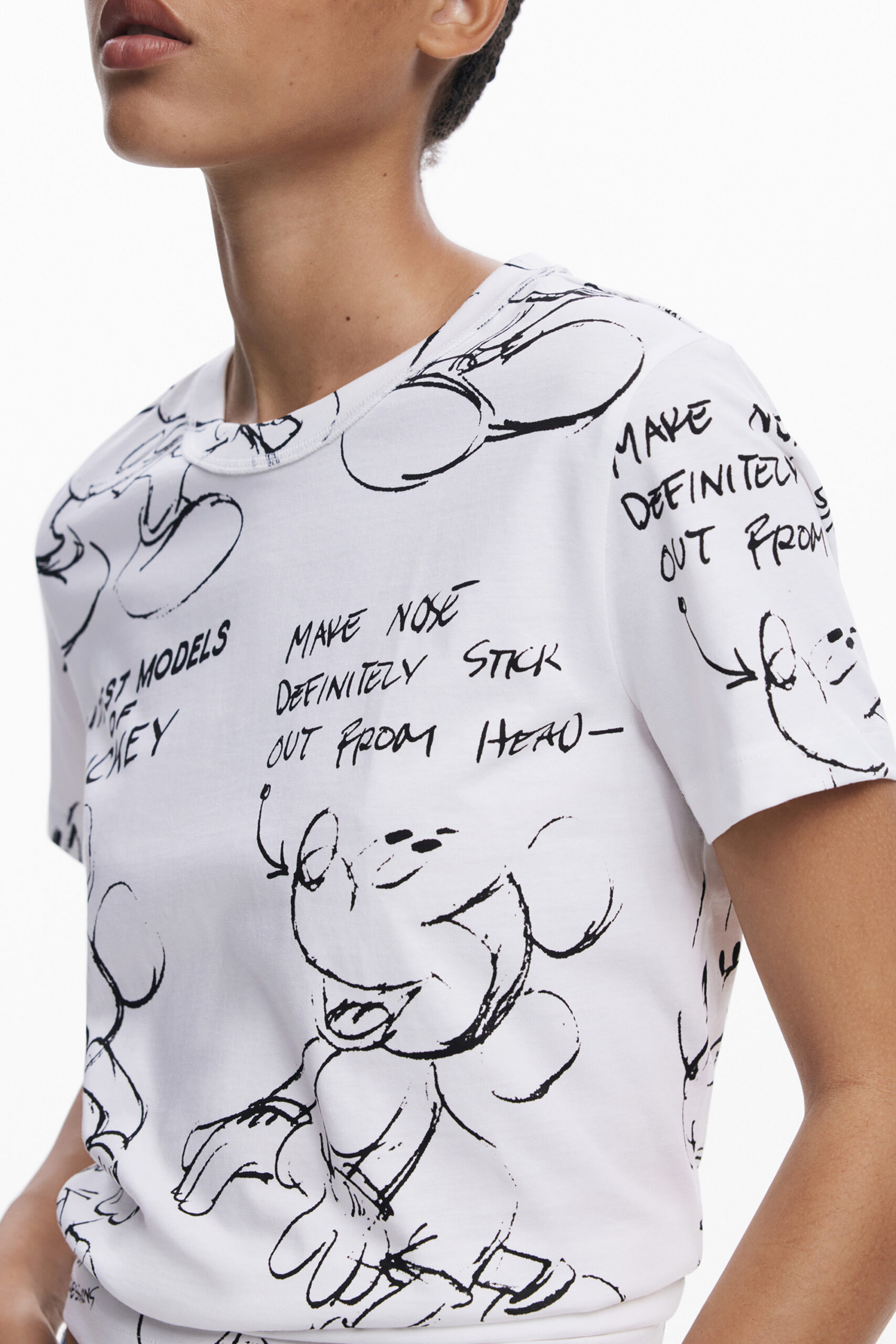 DESIGUAL T-SHIRT MANICHE CORTE DONNA - Bianco - immagine 3