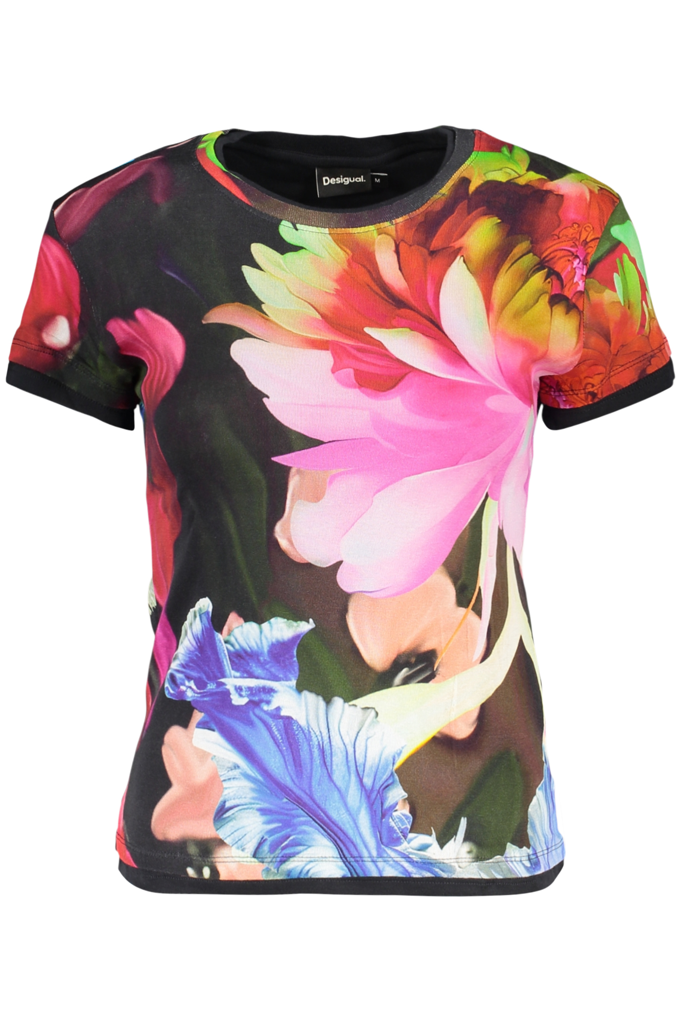 DESIGUAL T-SHIRT MANICHE CORTE DONNA - Nero