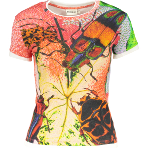 DESIGUAL T-SHIRT MANICHE CORTE DONNA - Rosso